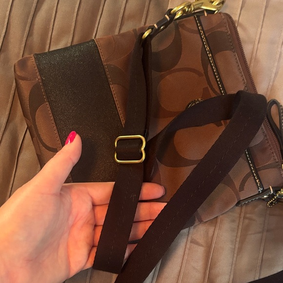 Brown and Black Designer Crossbody Bag- Coach - Picture 14 of 15